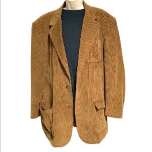 Brown Corduroy Suit Blazer Jacket Coat Brown G-III Apparel Men's XL
